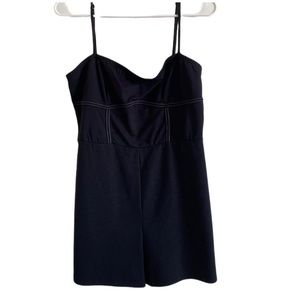 Urban Outfitters Black White Contrast Stitch Romper